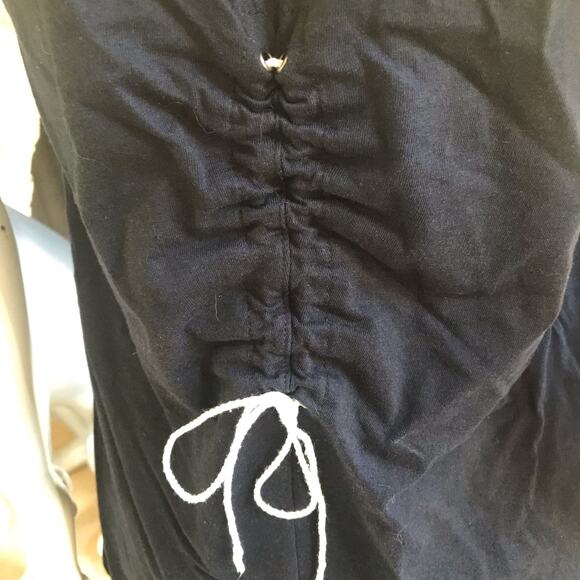 Cabi Nautical Rope Black Tank With Tie Style 836 Cotton Modal Women's Size M - Picture 5 of 7
